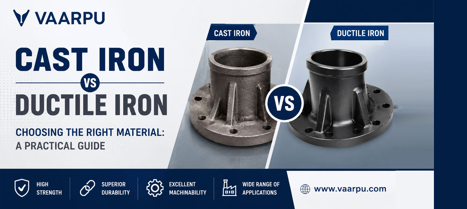 Cast Iron vs Ductile Iron: Key Differences, Properties, Applications & How to Choose
